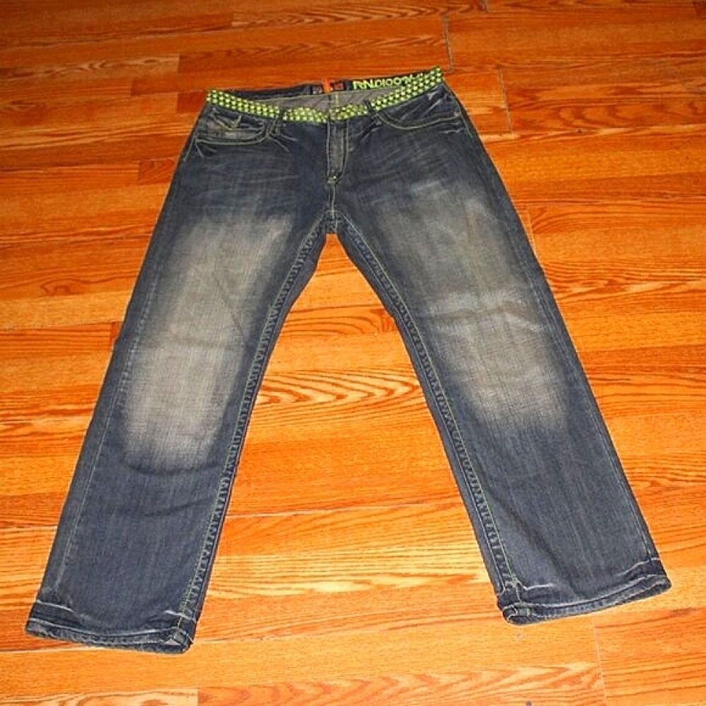 Vintage Akademiks Y2K Hip Hop Jeans 38x32 Baggy Streetwear Graphic 100% Cotton - Picture 13 of 14